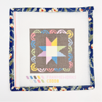 Matilda Star Quilt Block 4x4" Needlepoint Canvas