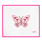 Hearts Butterfly Needlepoint Canvas: 13