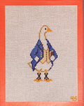 Mr. Darcy goose literary needlepoint painted canvas