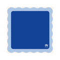 MAHJONG MAT  |  Color Wave  |  31" x 31": Cobalt Center- Blue Scallop
