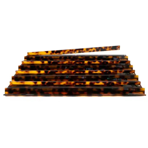 MAHJONG RACKS | Premium Acrylic | 4 Racks + 4 Pushers: Tortoiseshell