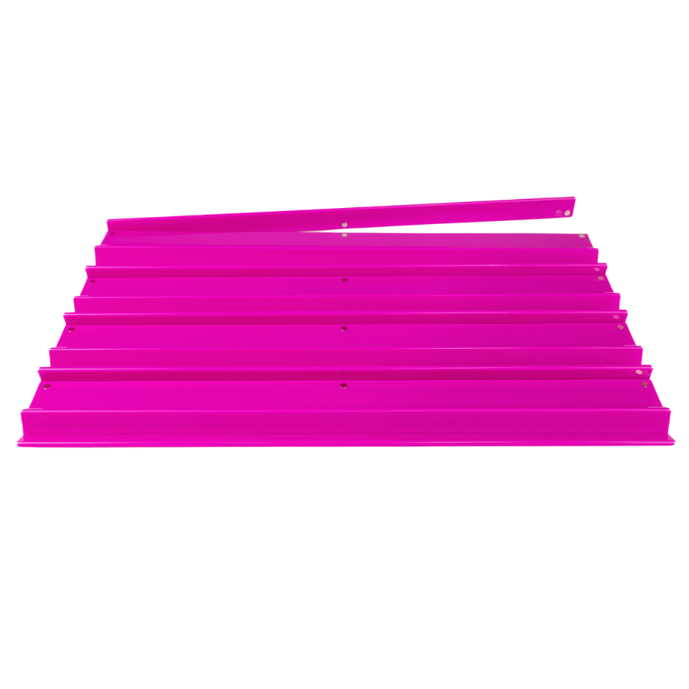 MAHJONG RACKS | Premium Acrylic | 4 Racks + 4 Pushers: Solid Magenta