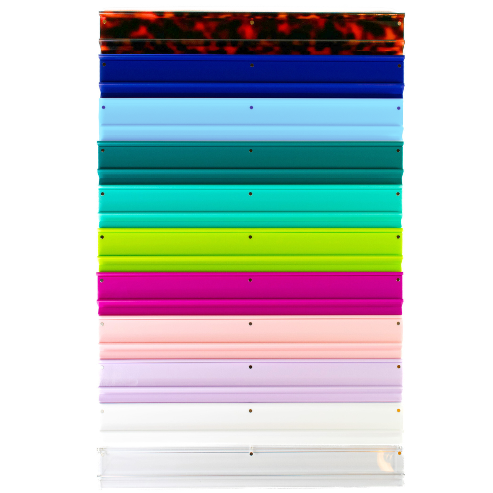 MAHJONG RACKS | Premium Acrylic | 4 Racks + 4 Pushers: Tortoiseshell