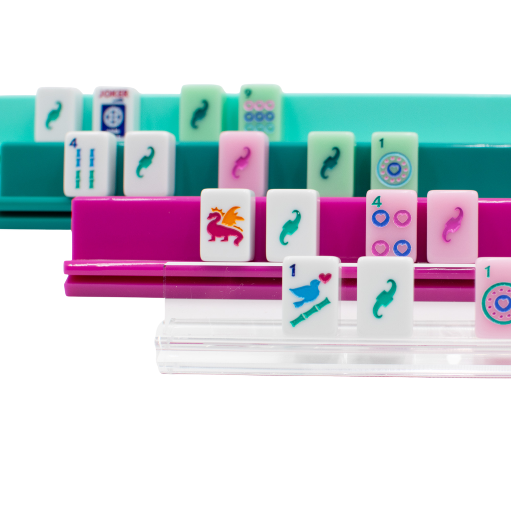 MINI Travel Mahjong Racks | Premium Acrylic | 10.31": Magenta