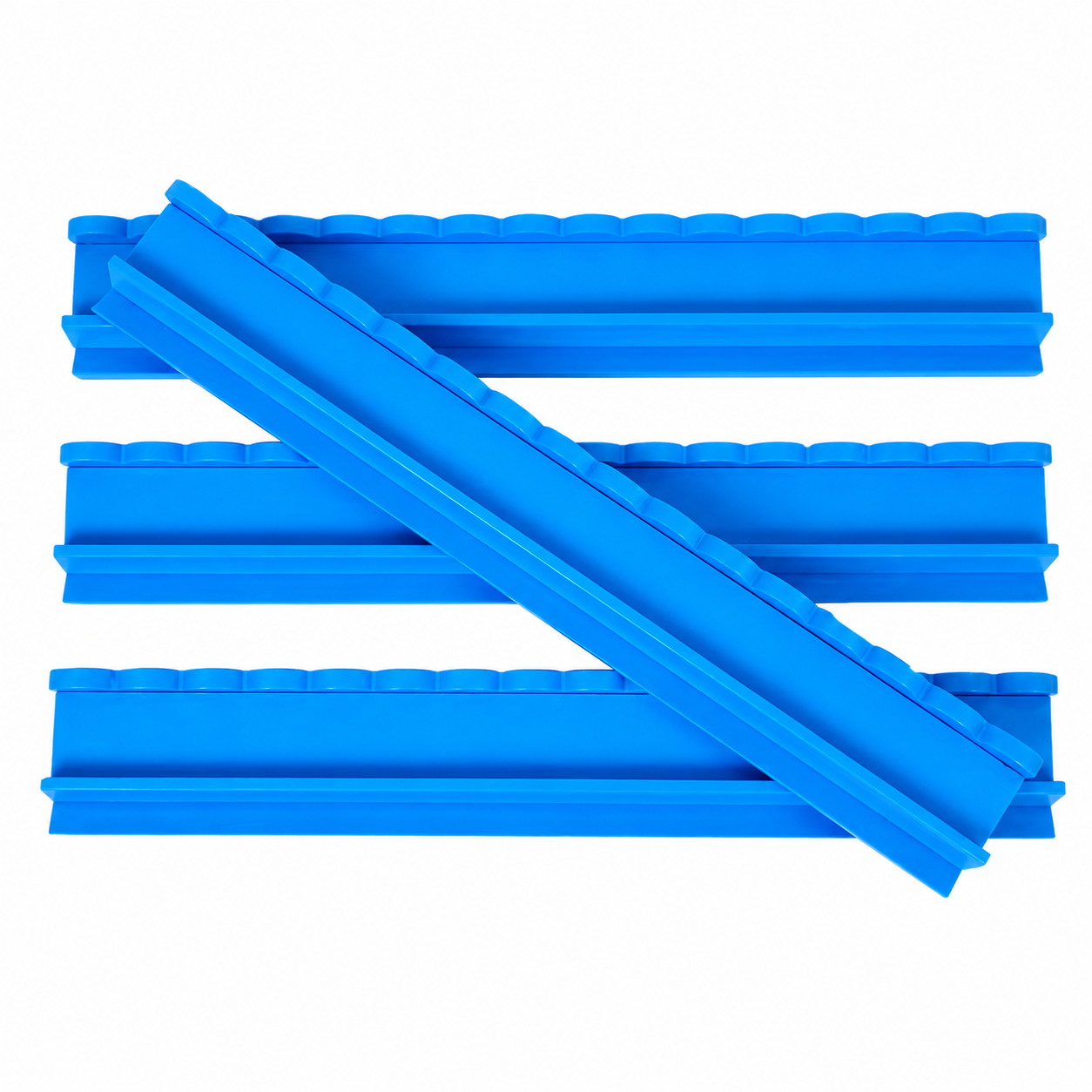Blue 20-Inch Wood Mahjong Magnetic Tile Racks & Pushers