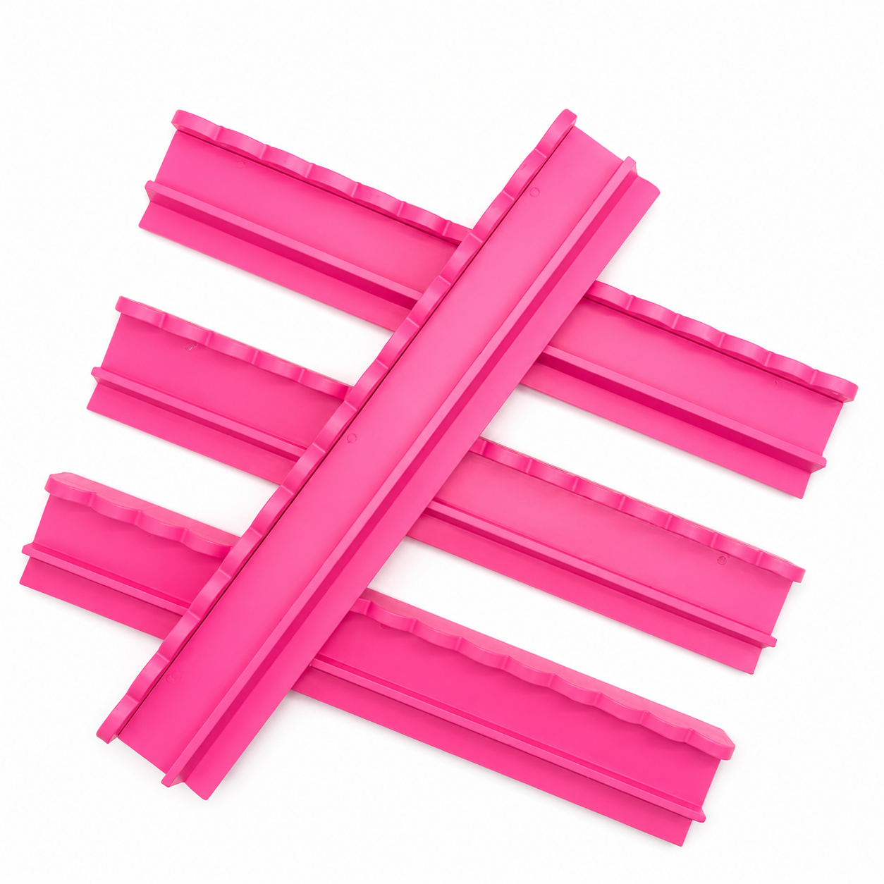 Pink 20-Inch Wood Mahjong Magnetic Tile Racks & Pushers