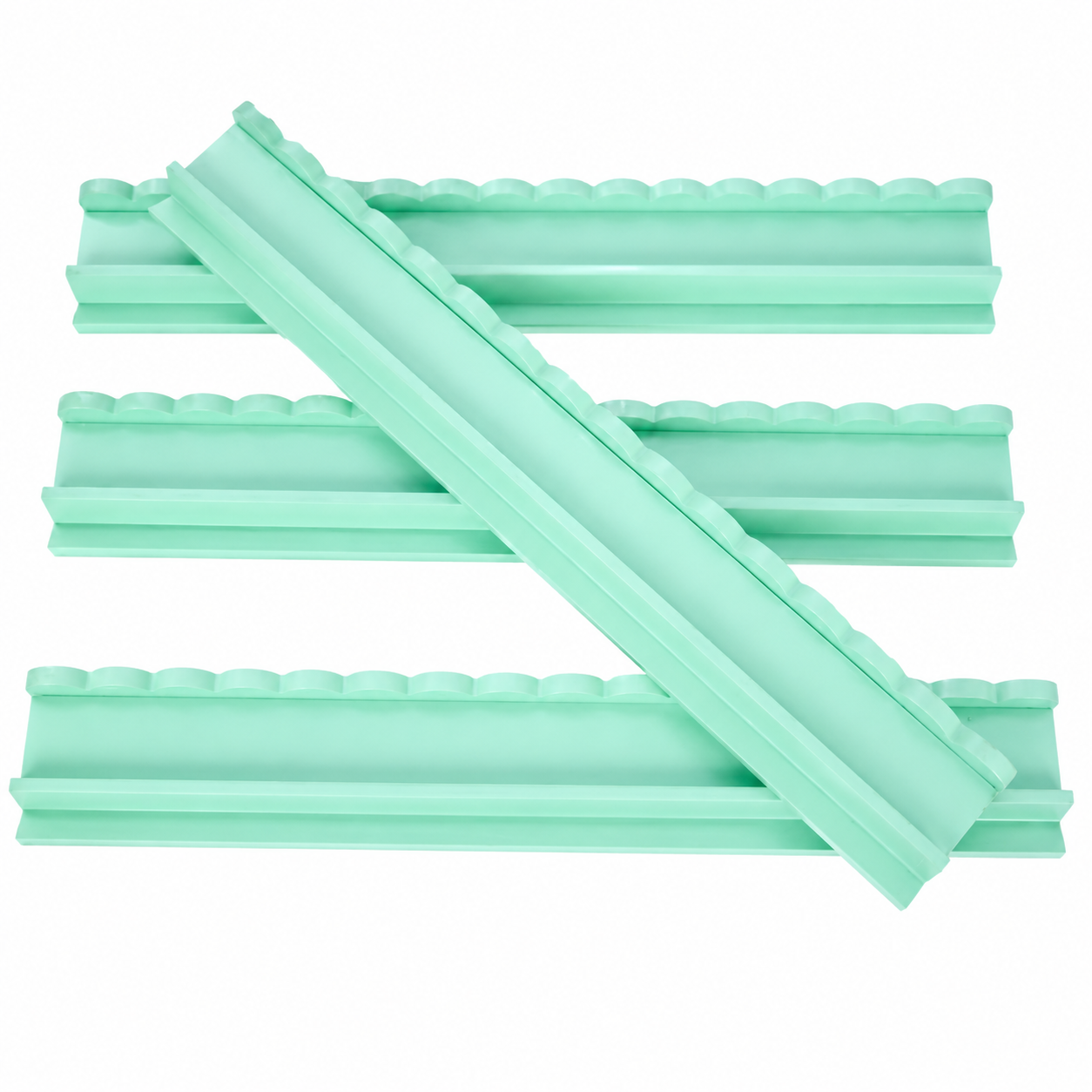 Mint 20-Inch Wood Mahjong Magnetic Tile Racks & Pushers