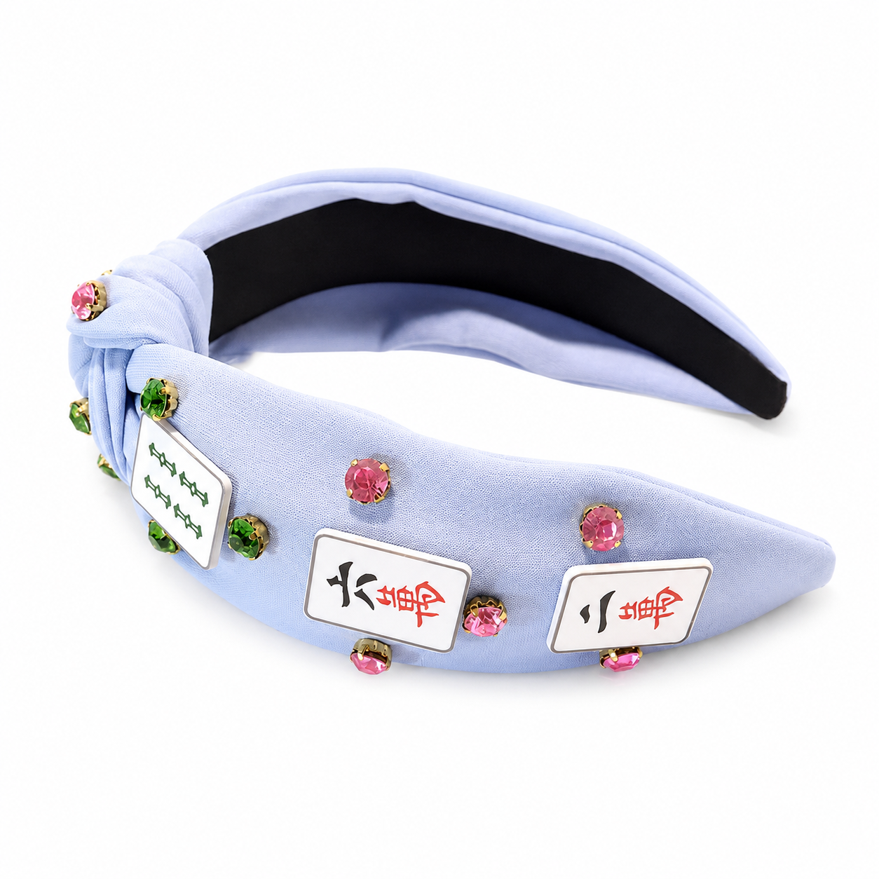 Periwinkle Blue Knotted Mahjong Headband