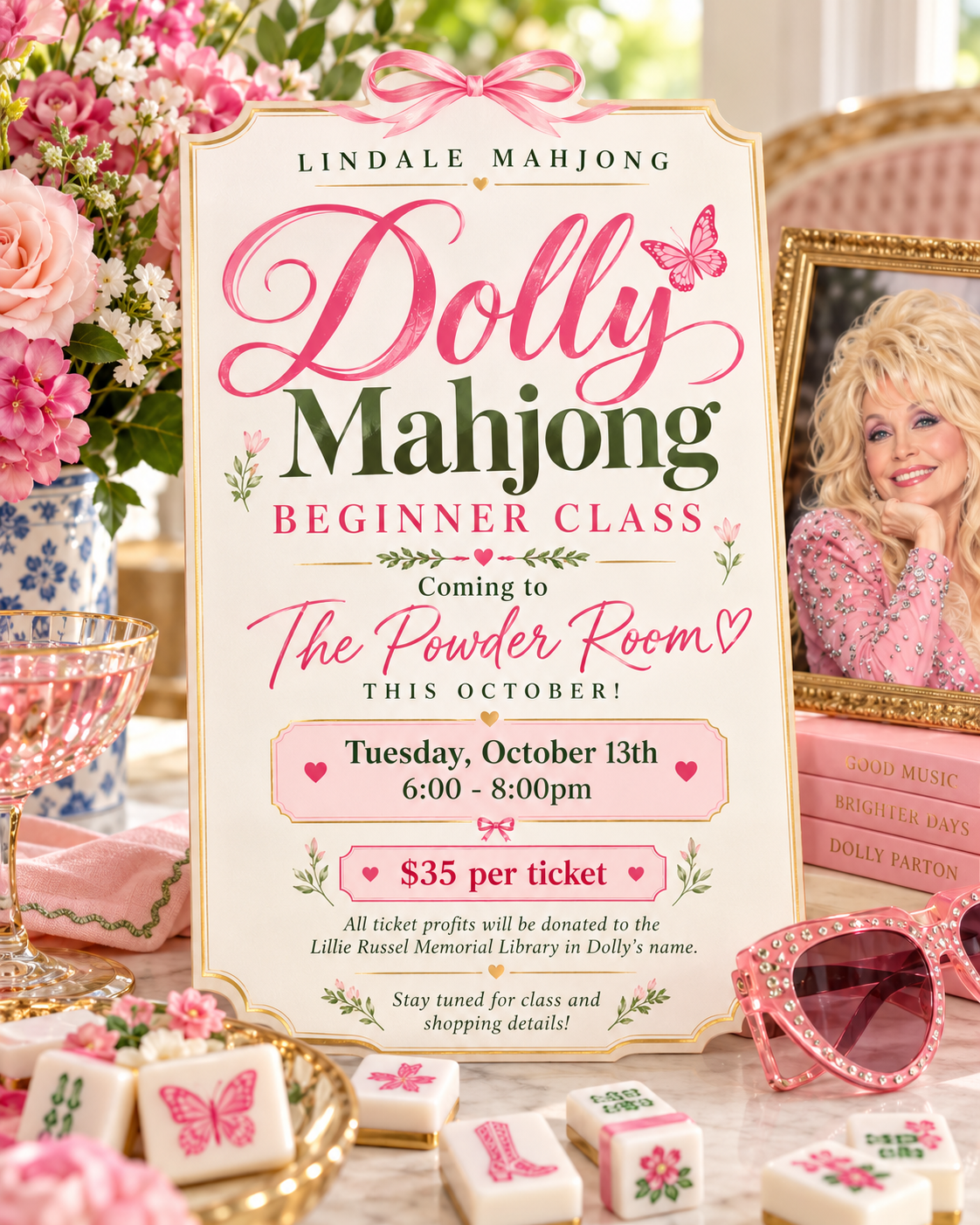 Dolly Mahjong Beginner Class at The Powder Room