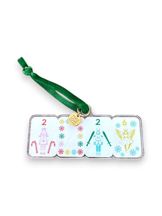2026 Acrylic Mahjong Ornament - Peace Love Mahjong