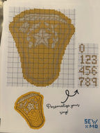 Aggie Ring Needlepoint Canvas 18 Mesh