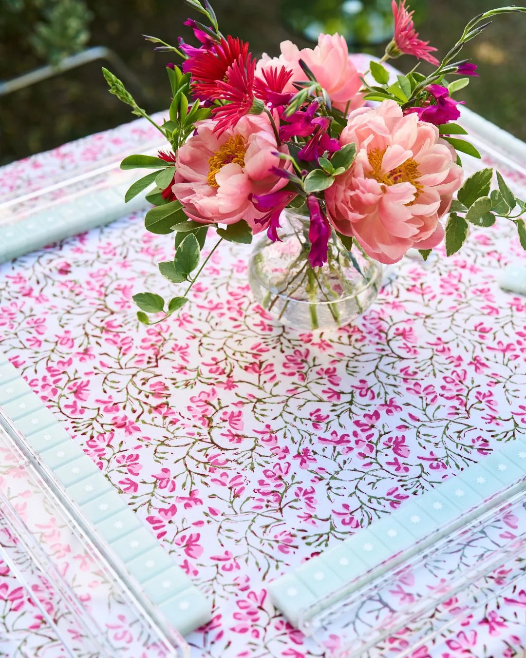 The Gilded Grasshopper Game Table Mahjong Luxury Tablecloth - Elizabeth
