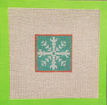Christmas snowflake mini needlepoint hand painted canvas