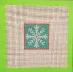 Christmas snowflake mini needlepoint hand painted canvas