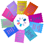 MAHJONG SHUFFLE CARD  |  Scalloped Edges & Bright Colors  |  Sized to Store with Mahjong League Cards: 09-BLUE- DONT LET FRIENDS SKIP