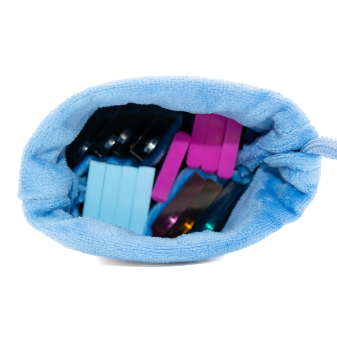Velvet Mahjong Pusher Bag  |  Fits up to 16 Extra Pushers: Seafoam Green