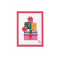 Colorful Gift Stack Needlepoint Canvas: Canvas Only