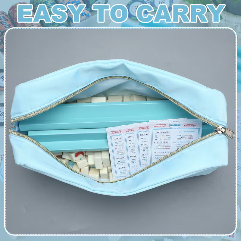 Let's Go Girls - Mini Travel Mahjong Tile Set with Racks & Case