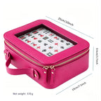 Pink Tile Storage Bag with Handle