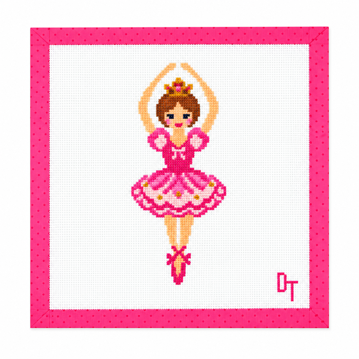 Pink Nutcracker Ballerina Needlepoint Canvas: Canvas Only