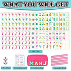 Celebration Party - Mini Travel Mahjong Tile Set with Racks & Case