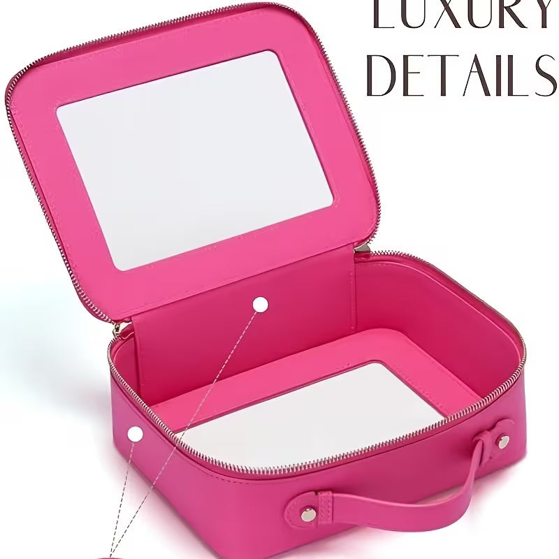 Pink Tile Storage Bag with Handle