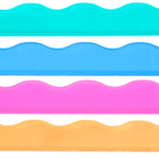 MAHJONG RACK PUSHER ADD ON-MAGNETIC | Premium Acrylic Set(4): Transparent-Wavy-Multi-Color