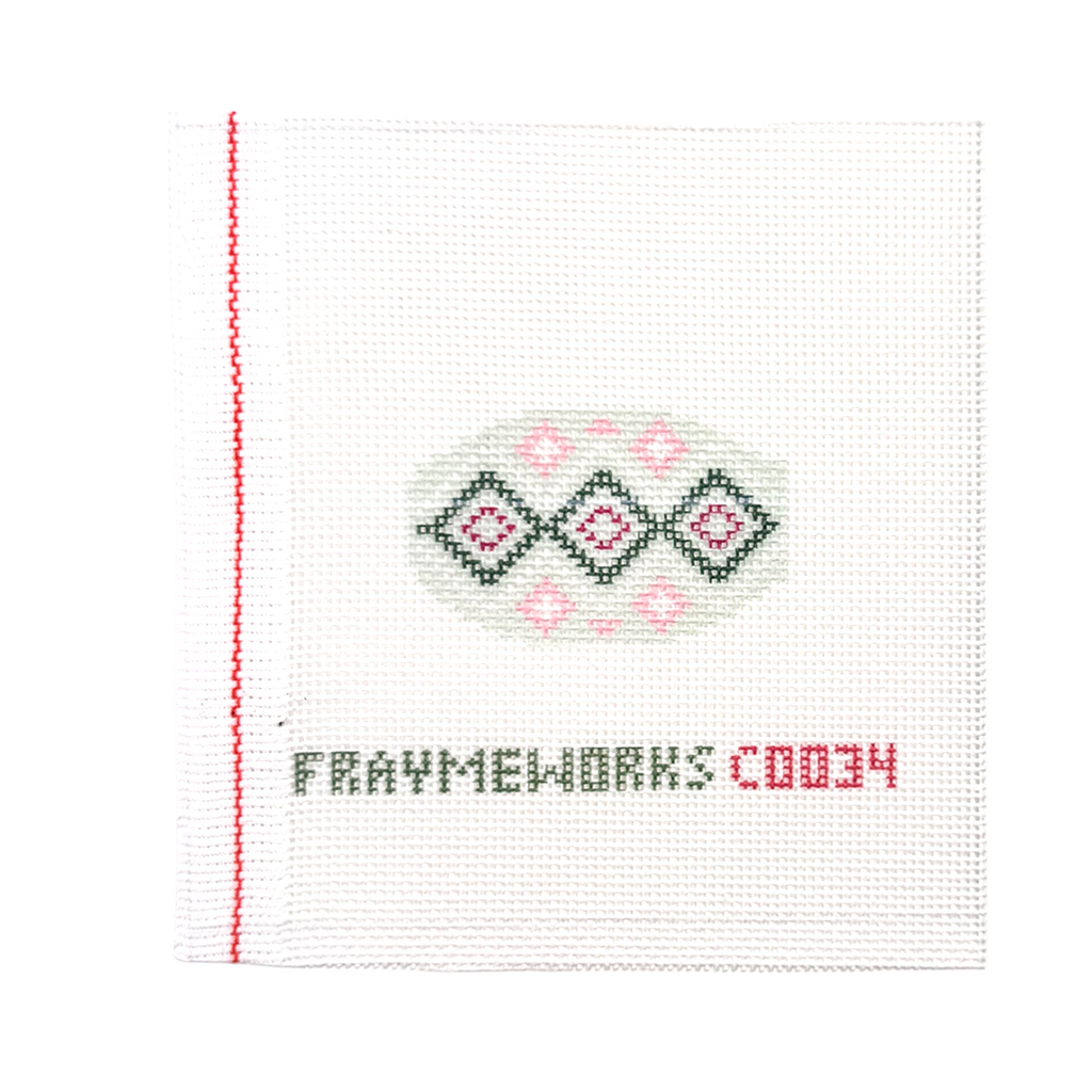 Ornament Green 1.25"x 2.5" Mini Needlepoint Canvas