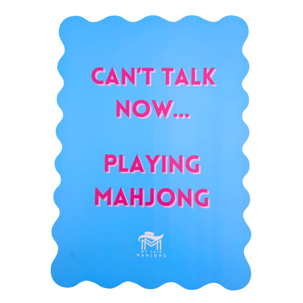 MAHJONG SHUFFLE CARD  |  Scalloped Edges & Bright Colors  |  Sized to Store with Mahjong League Cards: 09-BLUE- DONT LET FRIENDS SKIP