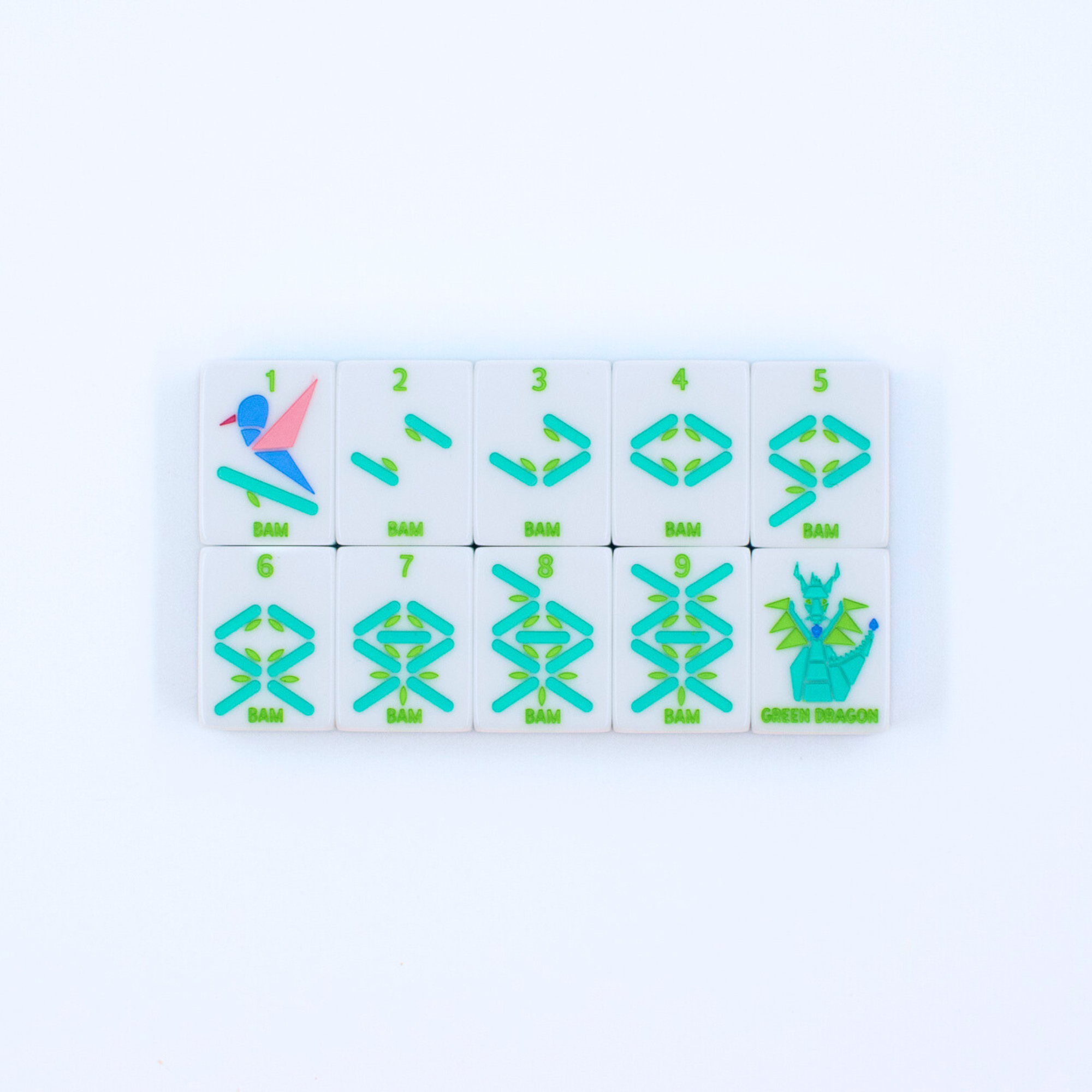 Crystal Prism Pink Tile Set | Mahjong with Bold Angles and Vibrant Vibes | 1.25" x 0.9" x 0.7"