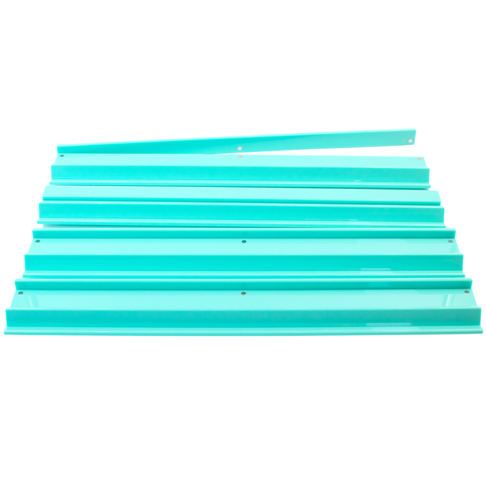 MAHJONG RACKS | Premium Acrylic | 4 Racks + 4 Pushers: Solid Macaron Green