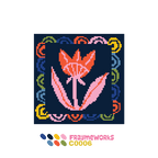 Matilda Flower 4x4" Needlepoint Canvas