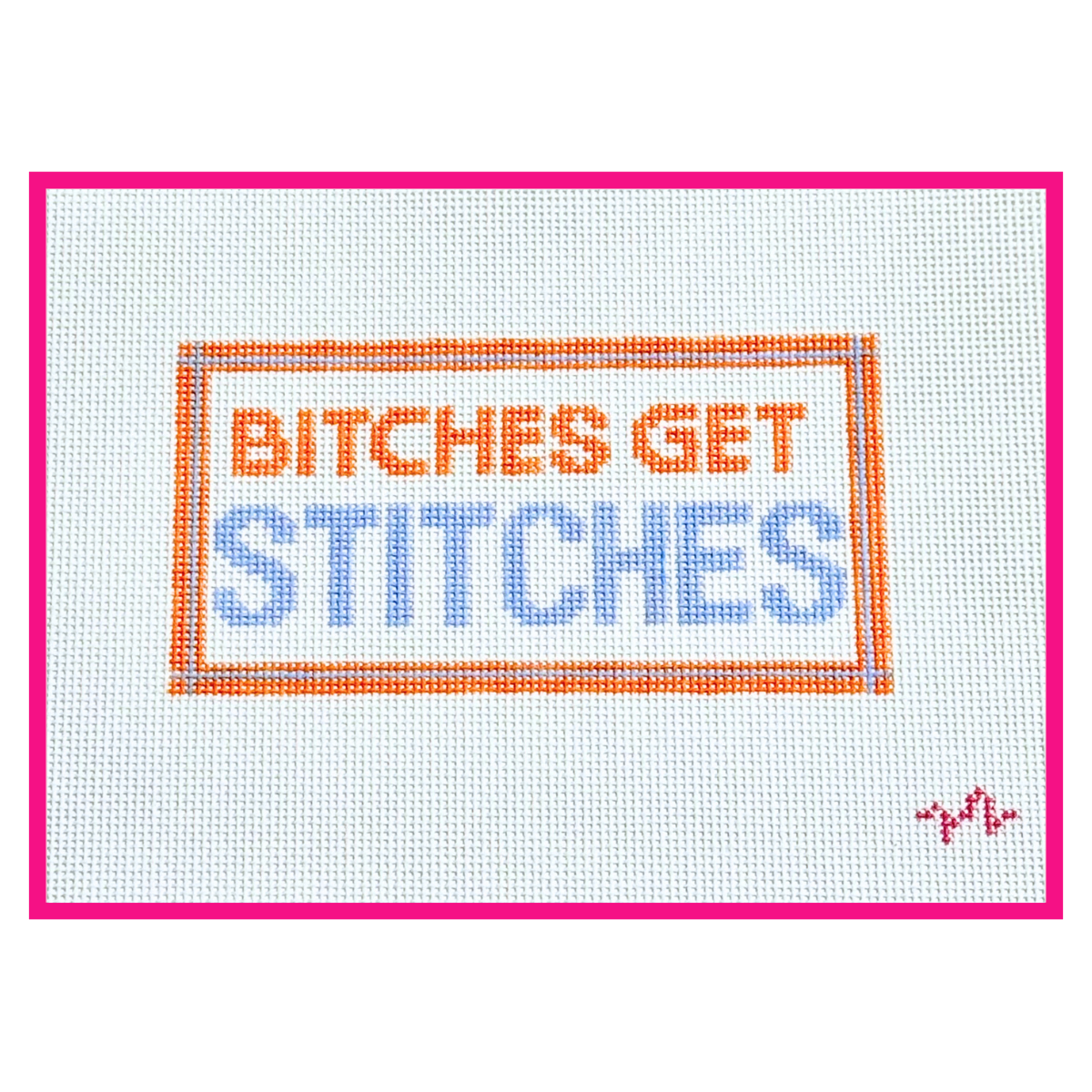 Bitches Get Stitches Needlepoint Canvas