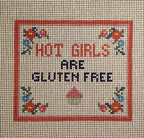 Needlepoint Subversive Hot Girls are Gluten Free canvas