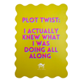 MAHJONG SHUFFLE CARD  |  Scalloped Edges & Bright Colors  |  Sized to Store with Mahjong League Cards: 01- YELLOW- PLOT TWIST