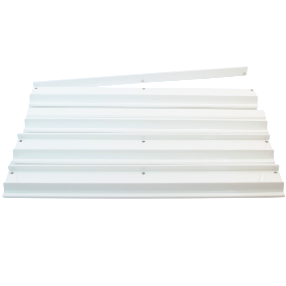 MAHJONG RACKS | Premium Acrylic | 4 Racks + 4 Pushers: Solid White