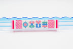 Crystal Prism Pink Tile Set | Mahjong with Bold Angles and Vibrant Vibes | 1.25" x 0.9" x 0.7"