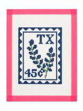 TX Bluebonnet Stamp Needlepoint Canvas