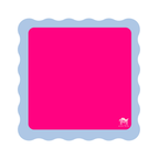 MAHJONG MAT  |  Color Wave  |  31" x 31": Cobalt Center- Blue Scallop