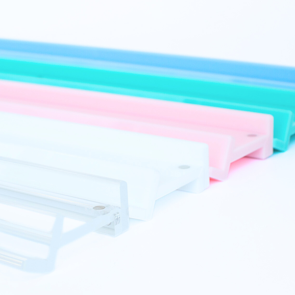 MAHJONG RACKS | Premium Acrylic | 4 Racks + 4 Pushers: Solid White