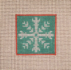 Christmas snowflake mini needlepoint hand painted canvas