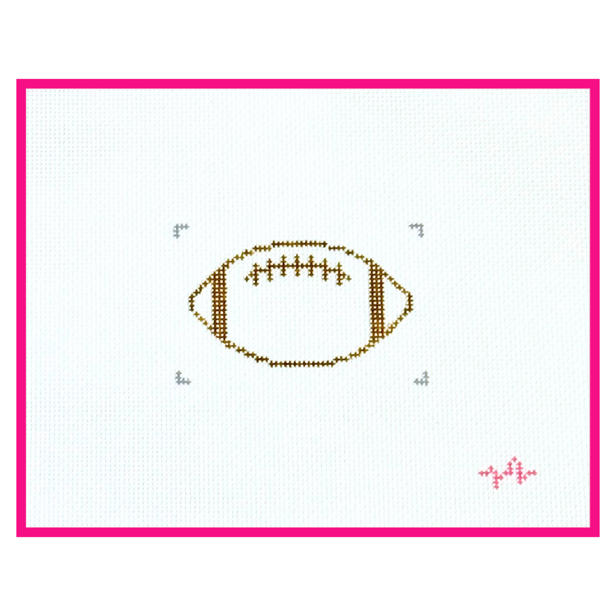 Football Insert Needlepoint Canvas