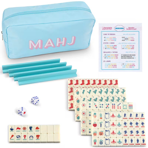 Let's Go Girls - Mini Travel Mahjong Tile Set with Racks & Case