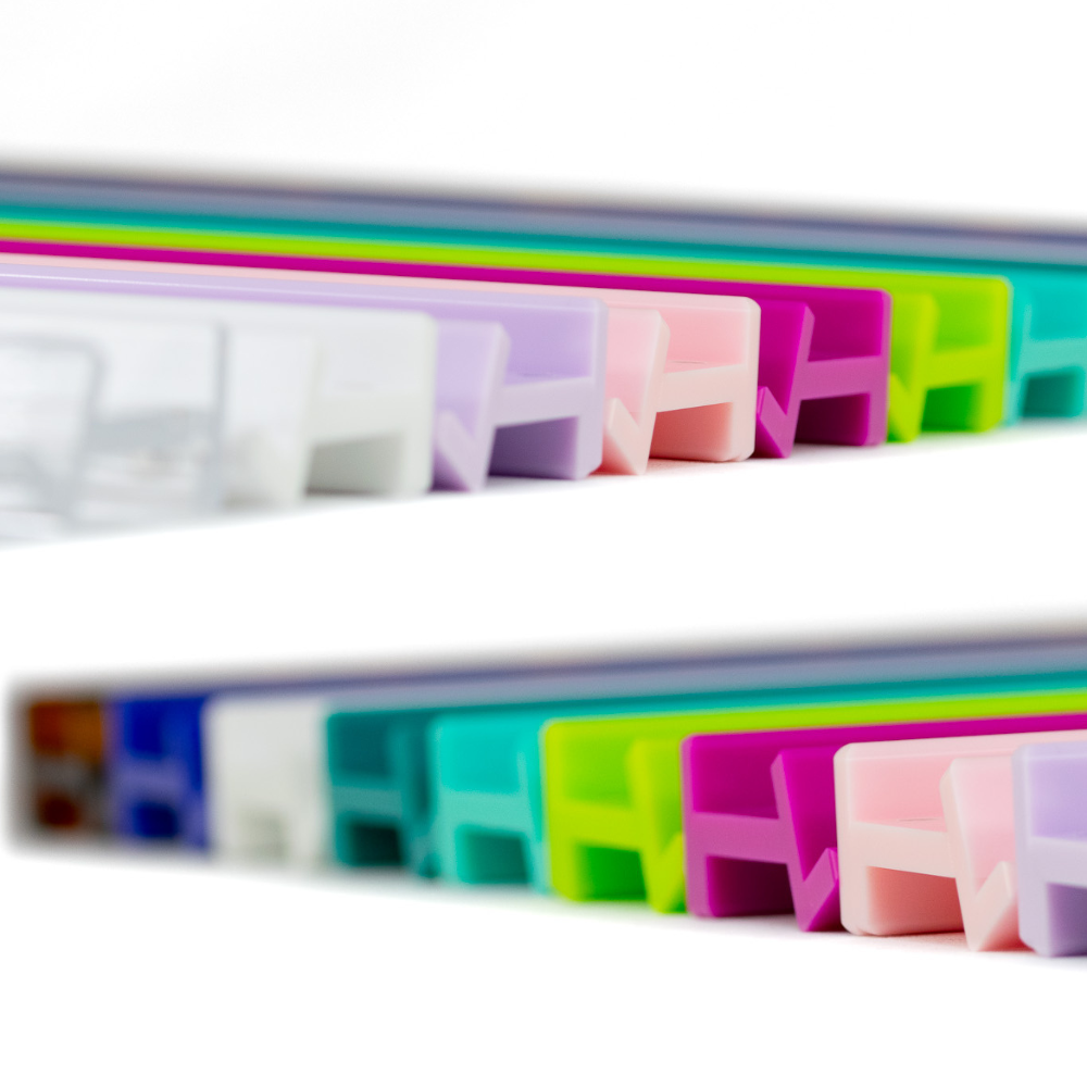 MAHJONG RACKS | Premium Acrylic | 4 Racks + 4 Pushers: Solid Macaron Green