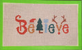 Christmas Believe needlepoint hand painted canvas