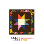 Matilda Star Quilt Block 4x4" Needlepoint Canvas