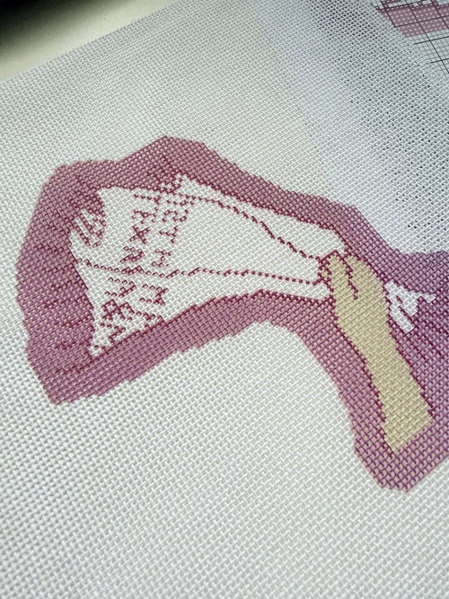Aggie Towel Needlepoint Canvas 18 Mesh