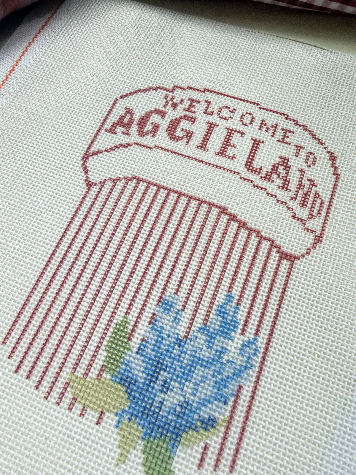 Aggieland Water tower Needlepoint Canvas 18 Mesh
