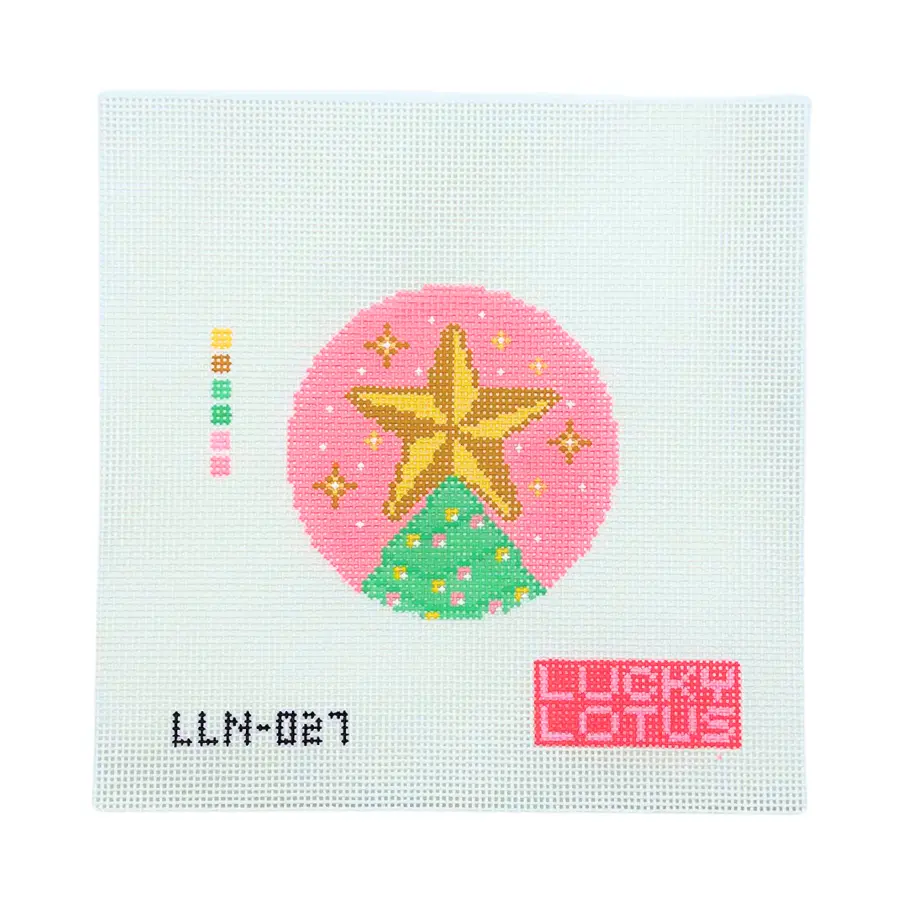 Christmas Tree Starlight Needlepoint Canvas