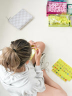 Mod Chartreuse Mahjong Tiles + Tile Pouch + Dice - Peace Love Mahjong
